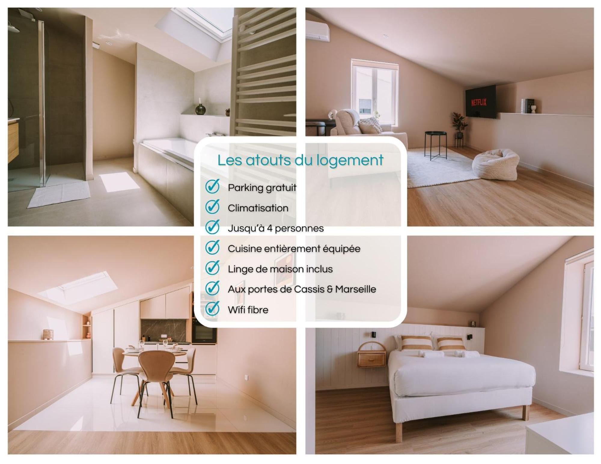 Апартаменты Quietude-Loft Neuf-Clim & Parking Рокфор-ла-Бедуль Экстерьер фото